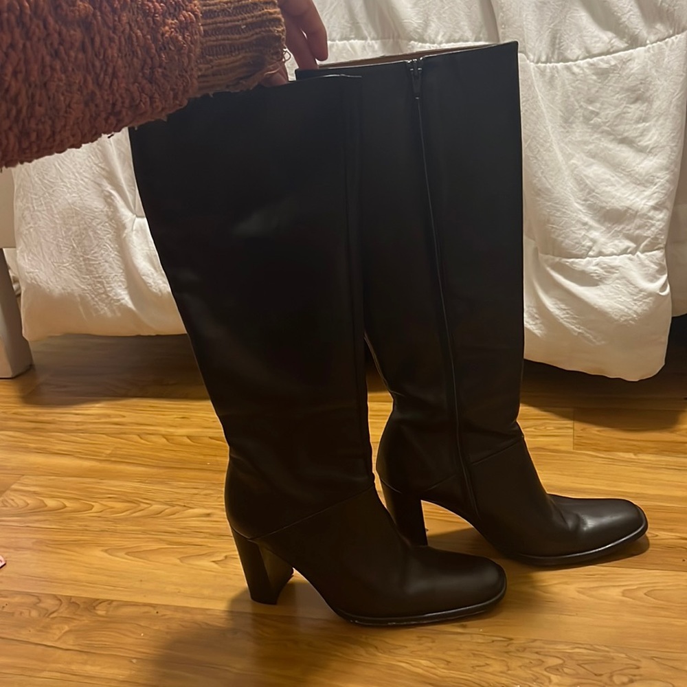 Tall Heel Italian Leather Boots